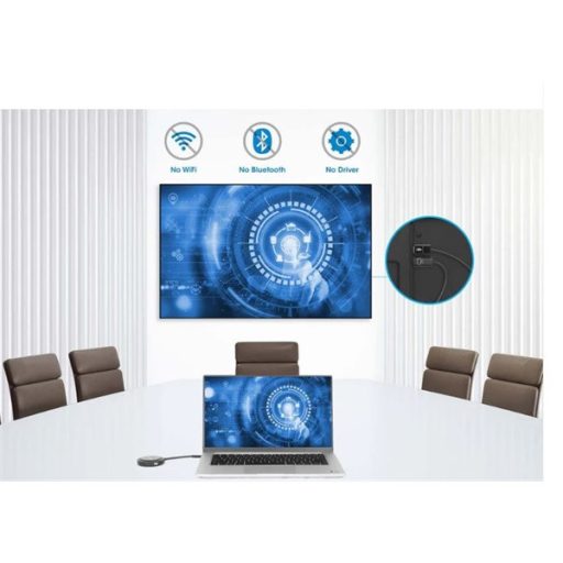 MANHATTAN Wireless kijelzőadapter, Prezentációs Kit, HDMI 1080p@60Hz, USB-C, USB-A, fekete