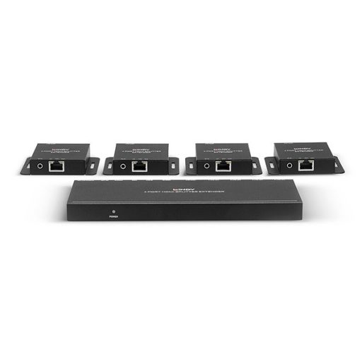 LINDY Splitter Extender 4 Port HDMI 4k@30Hz és IR, Loop Out, 70m