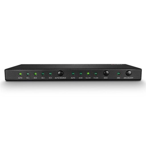 LINDY Switch HDMI 2.0 és audio, 4 port