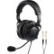 Monacor BH-009 professional stereo headphones with dynamic boom microphone