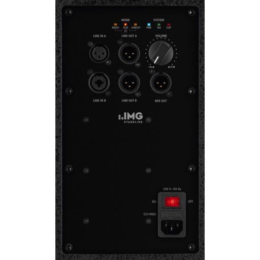 Monacor DRIVE-08A professzionális aktív dsp hangsugárzó kétcsatornás erősítővel, 200 w