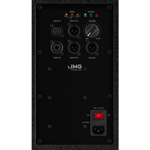 Monacor DRIVE-10A professzionális aktív dsp-s hangsugárzó kétcsatornás erősítővel, 200 w