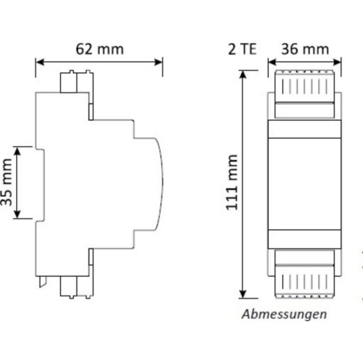 Monacor EPS32 amplifier, din rail