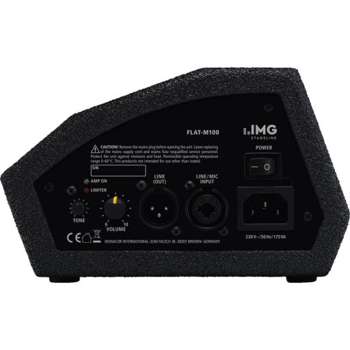 Monacor FLAT-M100 active pa stage monitor speaker system, 200 w