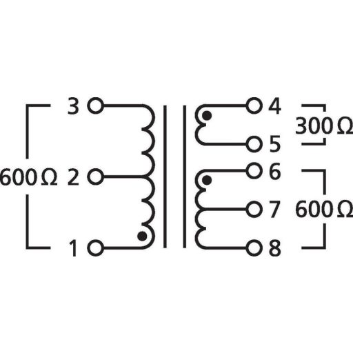 Monacor LTR-110 1:1/2:1-es audió transzformátor vonalszintű jelekhez