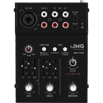 Monacor MMX-11USB 2-csatornás audió mini keverő