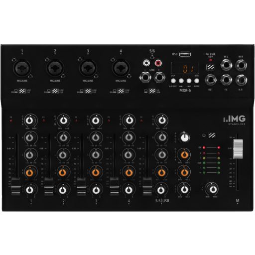Monacor MXR-6 6-csatornás audió keverő