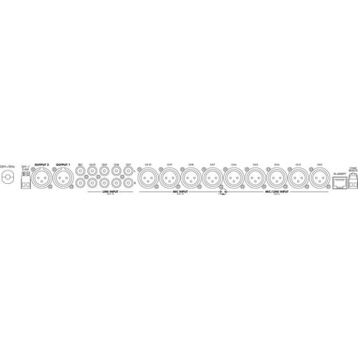 Monacor PA-1414MX 10-csatornás pa előerősítő