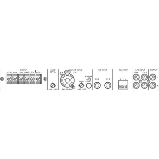 Monacor PA-312 pa keverőerősítő