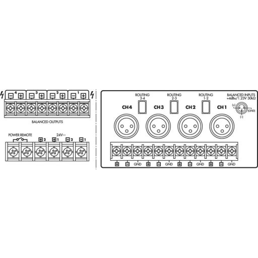 Monacor PA-4120 pa végerősítők