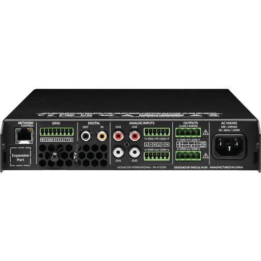 Monacor PA-4125DX 4-zone multifunctional amplifier, 4 x 125 w, 2 x 250 w