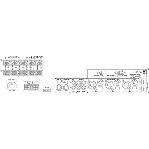 Monacor PA-6600 6-zónás pa monó keverőerősítők