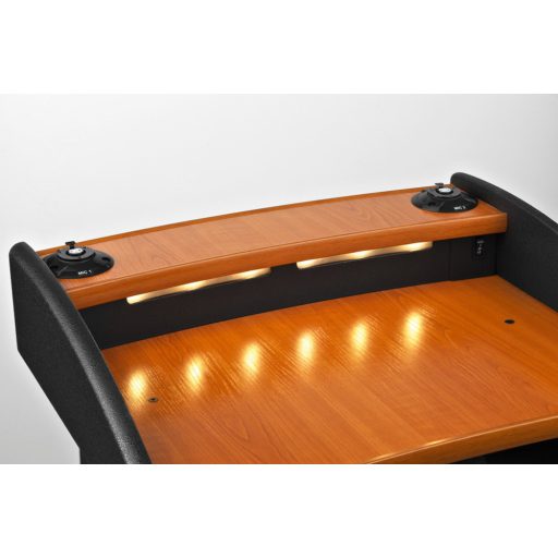 Monacor SPEECH-204 professional lectern with integrated 2-channel multifrequency receiver unit with uhf pll technology