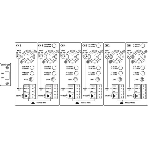 Monacor STA-1506 sokcsatornás pa erősítők