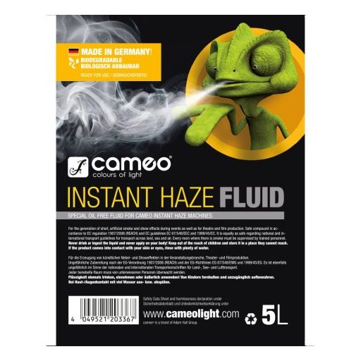 Cameo INSTANT HAZE FLUID 5 L ködgépekbe (hazer) való folyadék
