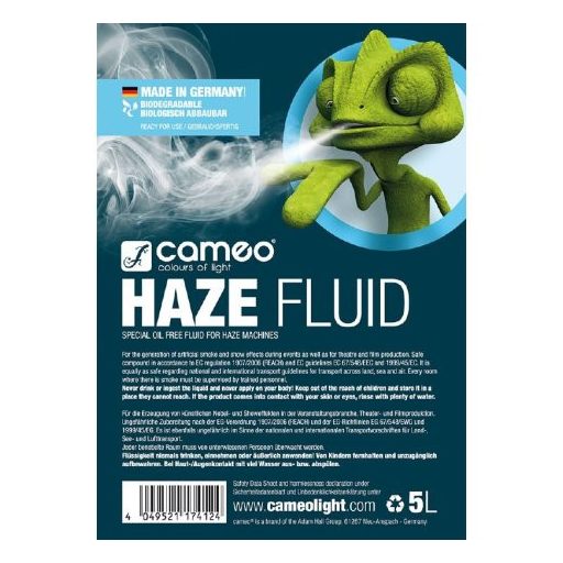 Cameo HAZE FLUID 5 L ködgépekbe (hazer) való folyadék