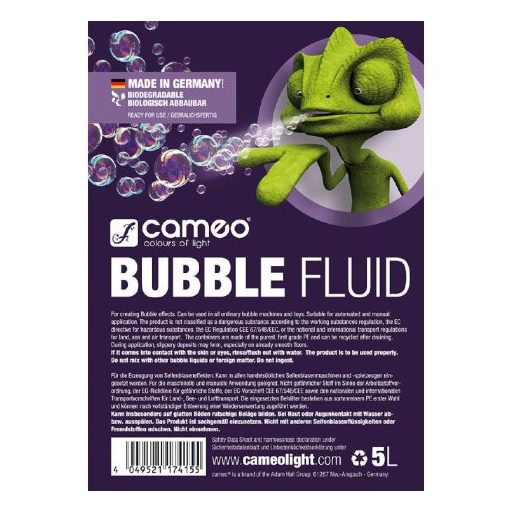 Cameo BUBBLE FLUID 5 L buborékfújó gépekhez való folyadék