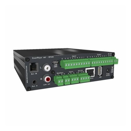 Waves System EP 230 EventPlayer mkII audió lejátszó és műsorvezérlő hanghoz, fényhez, 8 in / 8 out